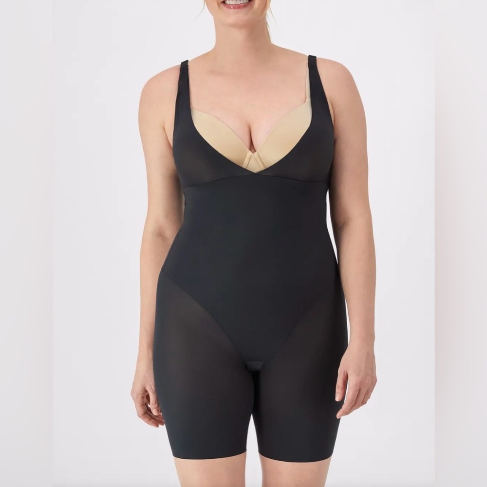 Maidenform Open Bust Mid-thigh Shaping Bodysuit - 2X